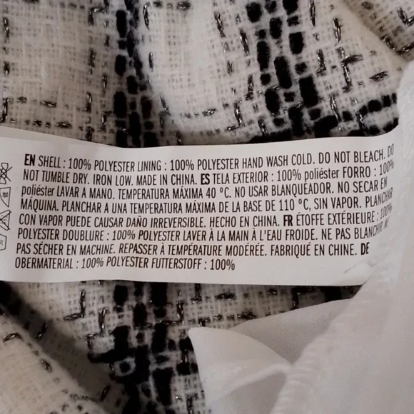 English Factory 2XL Cottage Plaid Gingham Tweed Puff Sleeve New - Picture 7 of 8